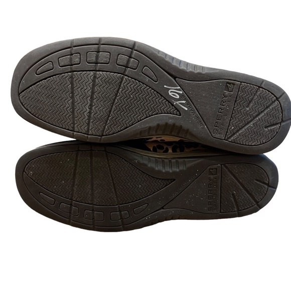 Sperry Top-Sider Duck Boots Womens 7.5 Black Leopard Lined Lace Up - Picture 6 of 16